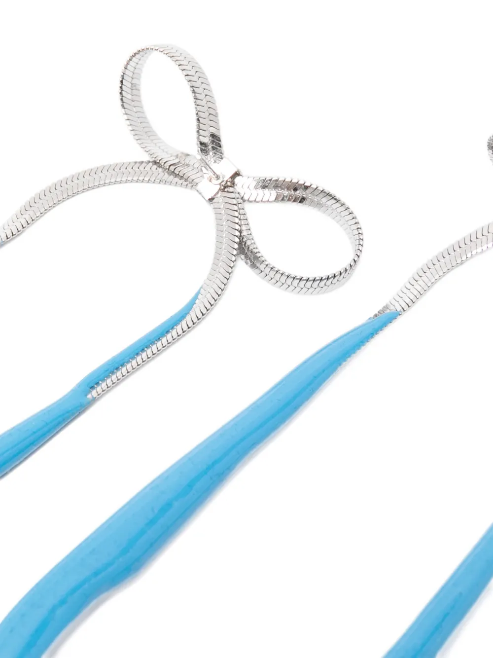 Ottolinger Laced Bow Drop Earrings In Brown