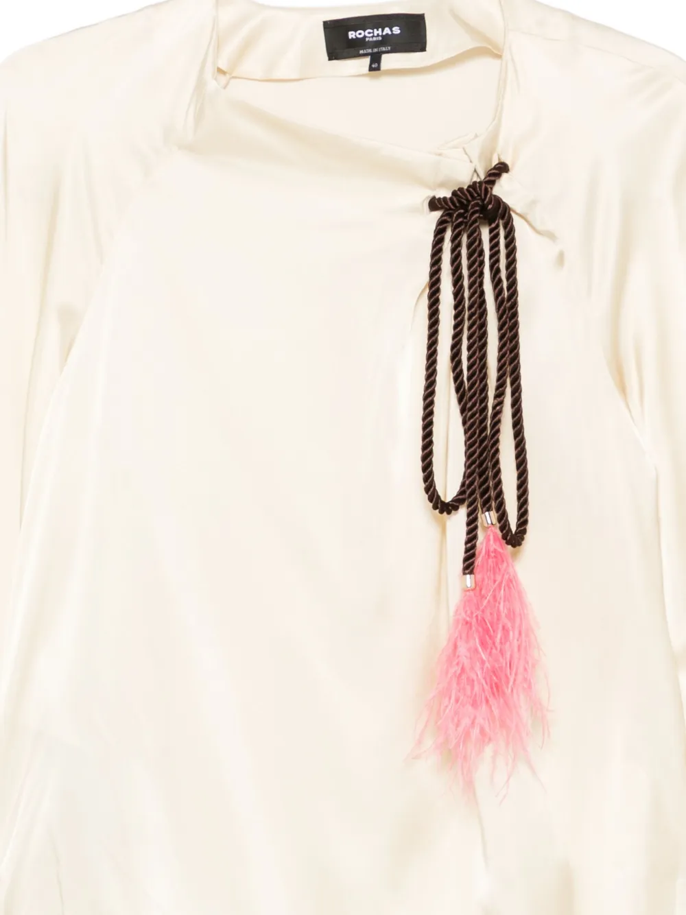 Rochas Blouse met koorddetail Beige