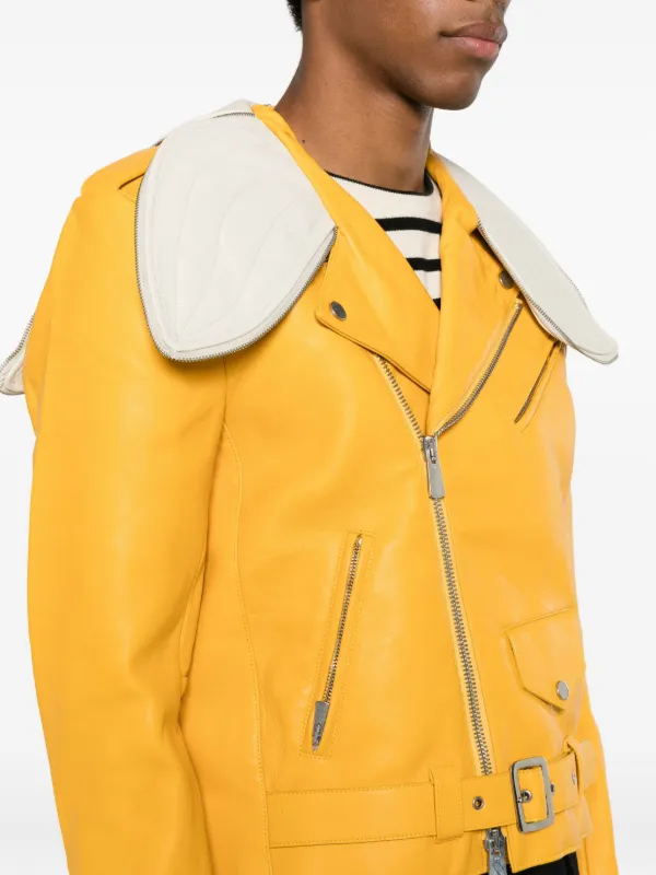 Charles Jeffrey Loverboy Banana Biker Jacket | Yellow | FARFETCH