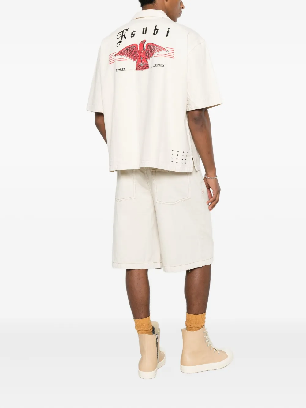 Ksubi Logo-embroidered Shirt In Neutral