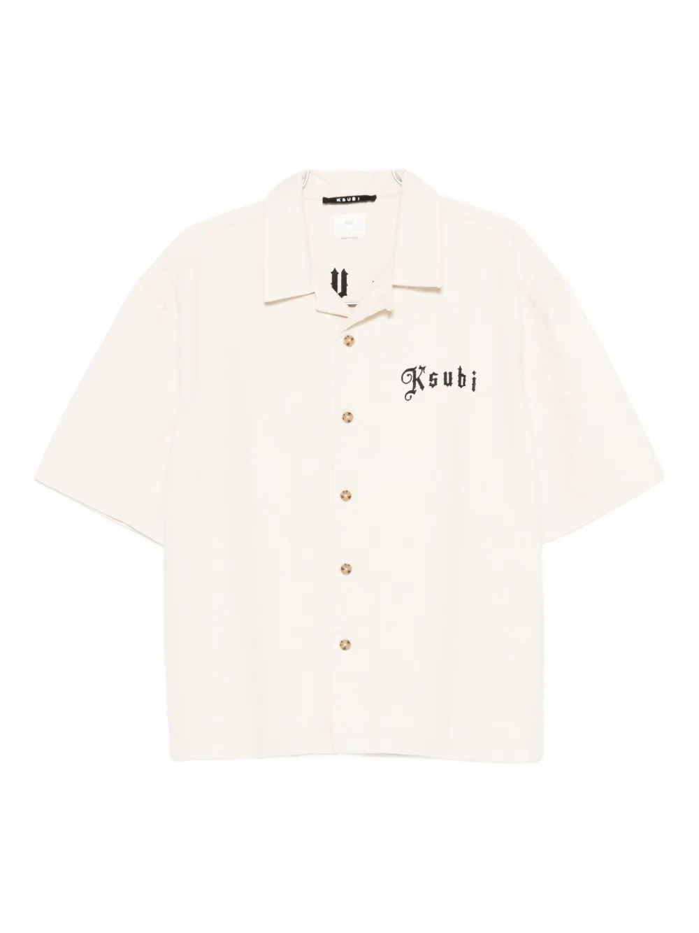 Ksubi Logo-embroidered Shirt In Neutral