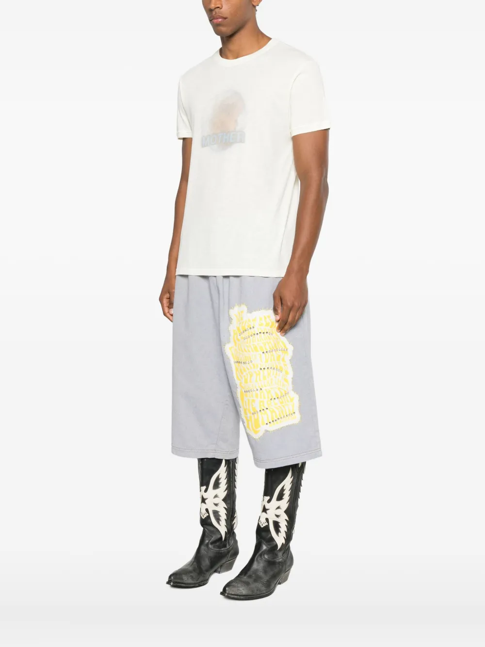 Bluemarble Blurred Mother Earth T-shirt In White