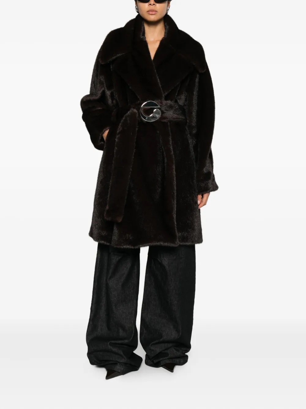 Coperni belted coat | Faux Fur & Shearling Coats | Image 2