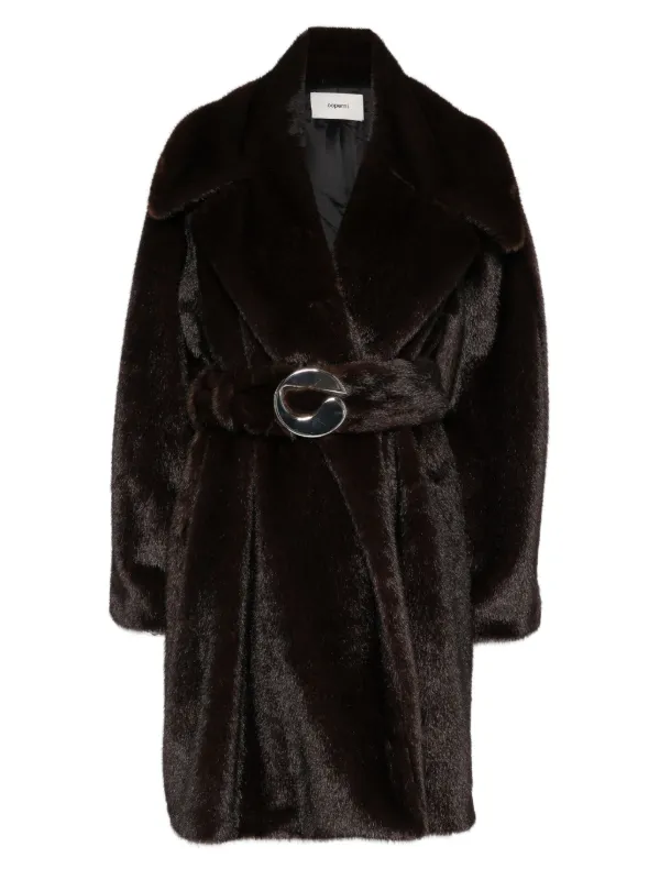 Coperni Belted Coat in Brown