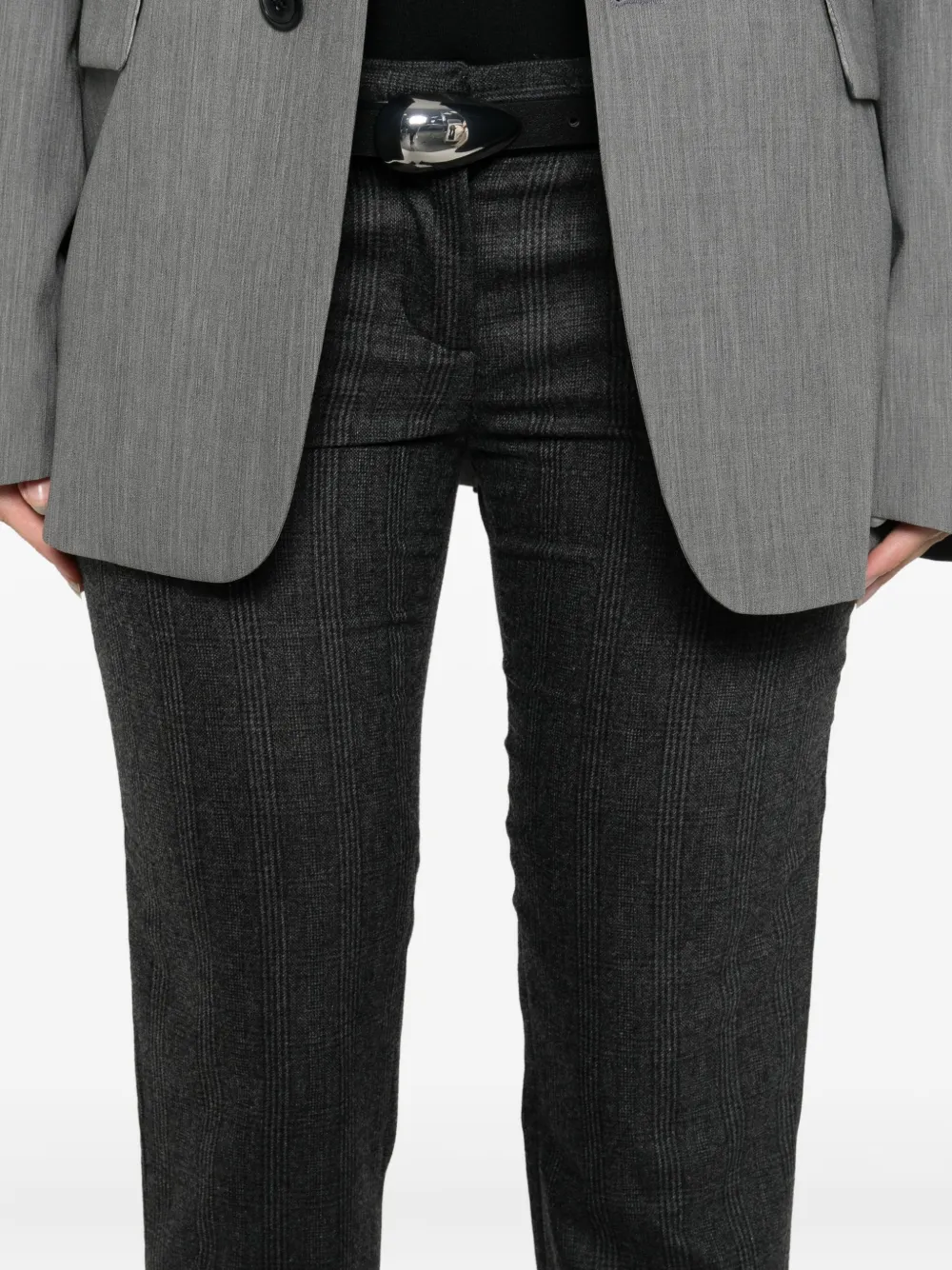 Coperni Geruite broek Zwart