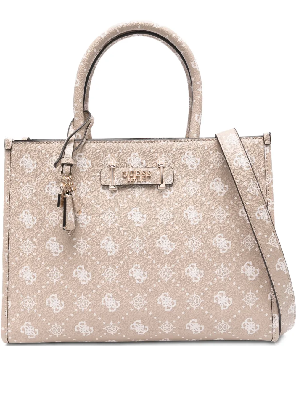 GUESS USA monogram-pattern tote bag - ニュートラル GUESS USA monogram-pattern tote bag - ニュートラル