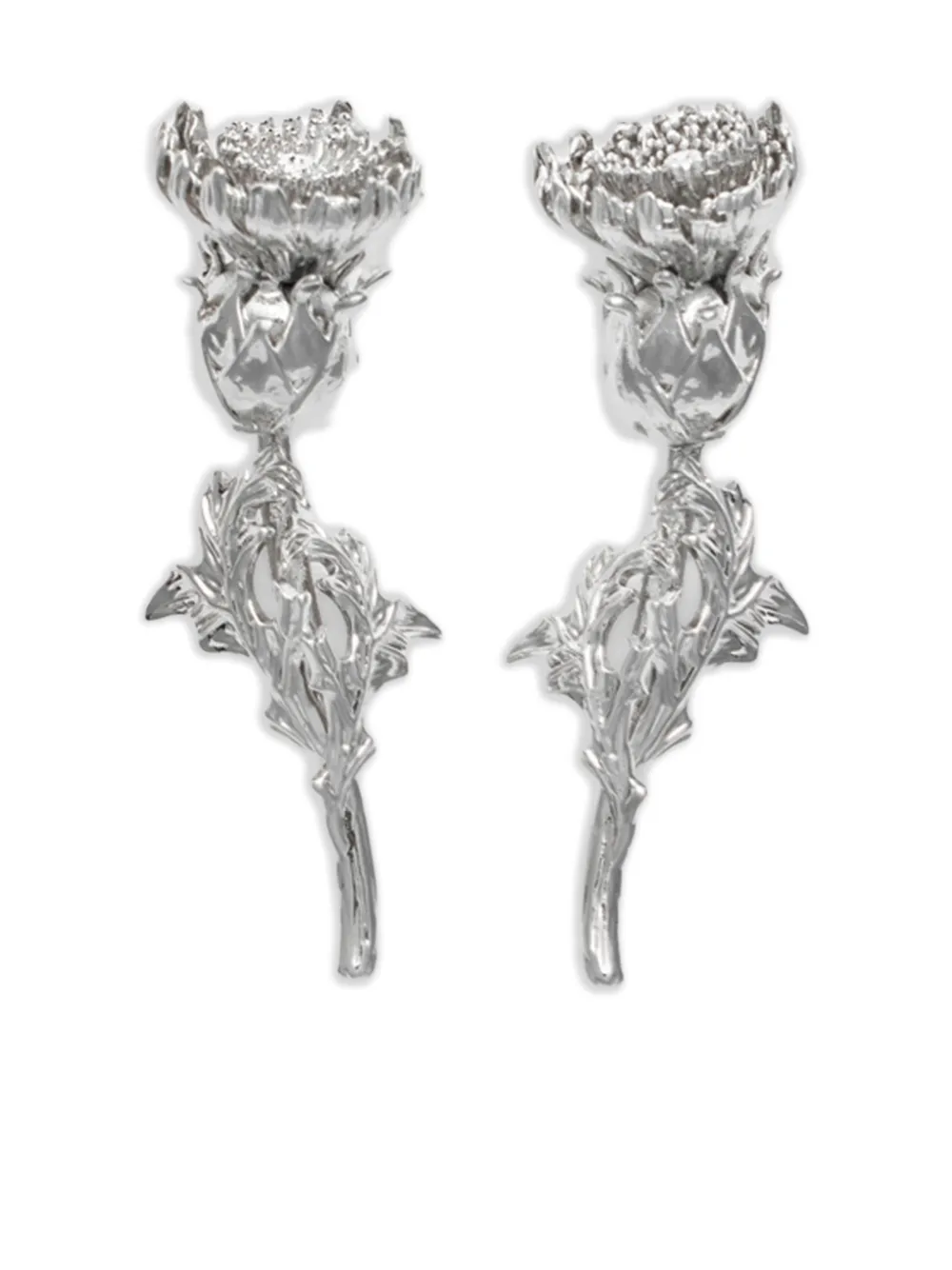 Blumarine boucles d'oreilles à design de fleur | argent | Image 1