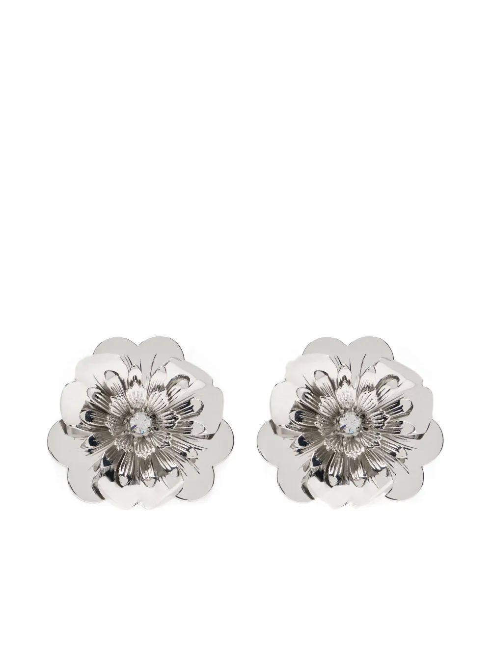 Blumarine flower earrings - Silver