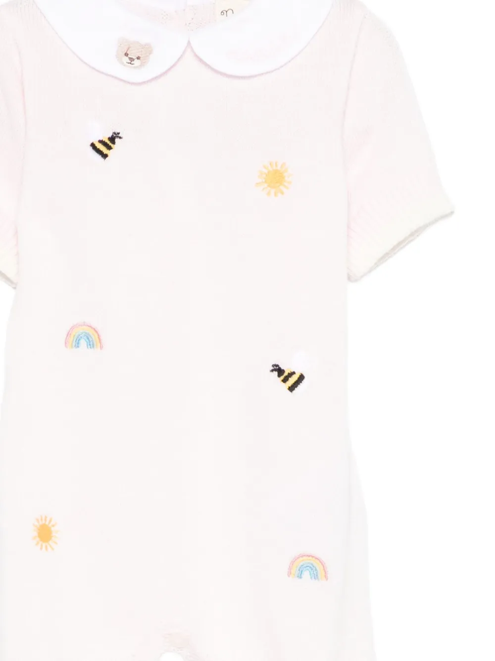 Nanán Embroidered Romper In Neutral