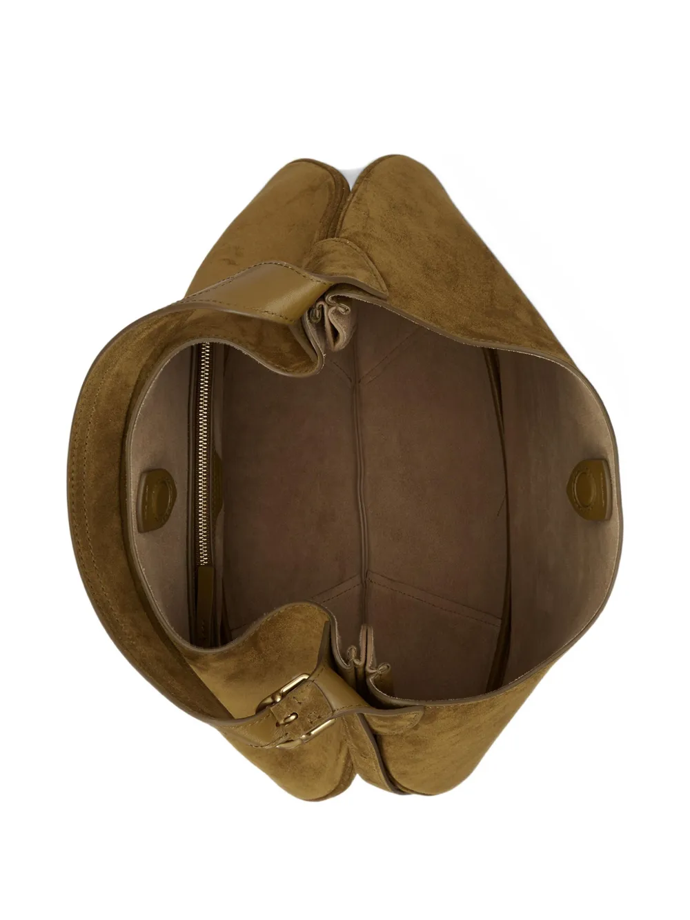 Polo Ralph Lauren Large Logo-plaque Shoulder Bag In Brown