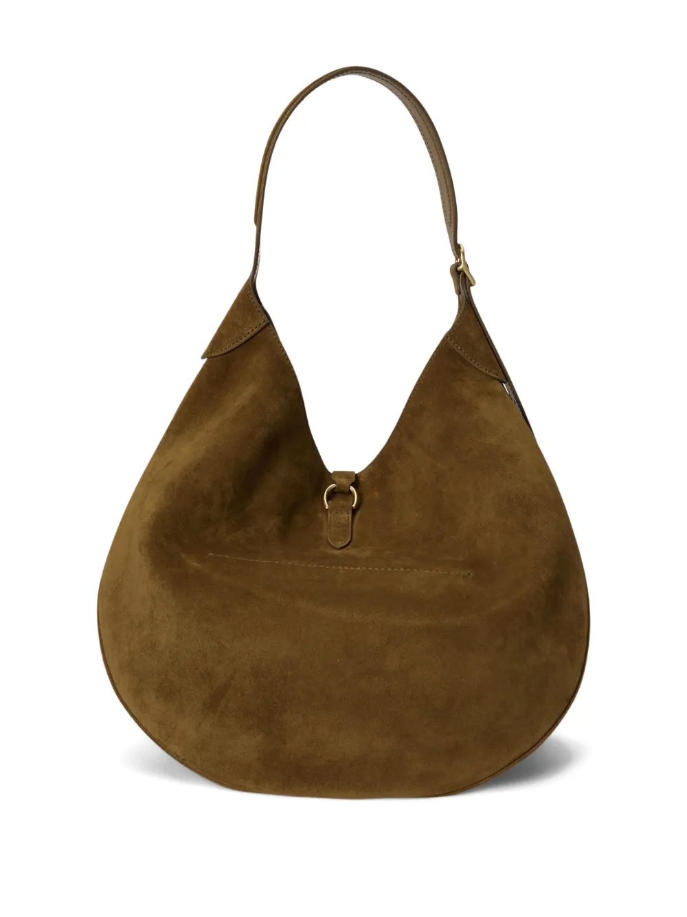 Polo Ralph Lauren Large Logo-plaque Shoulder Bag In Brown