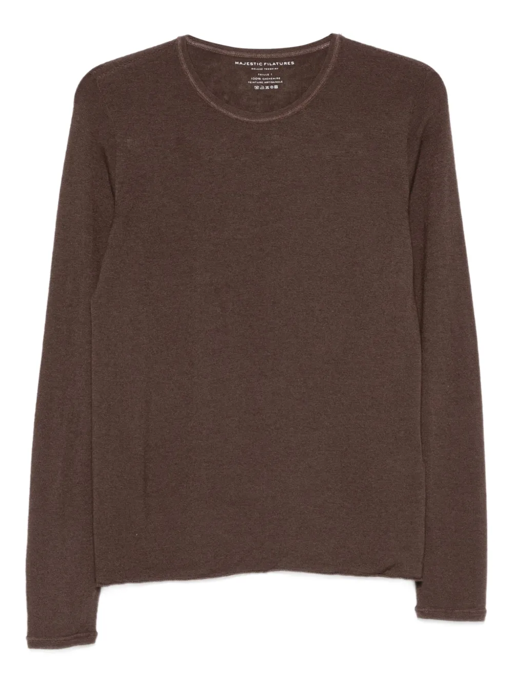 Majestic Filatures Top a maniche lunghe - Marrone