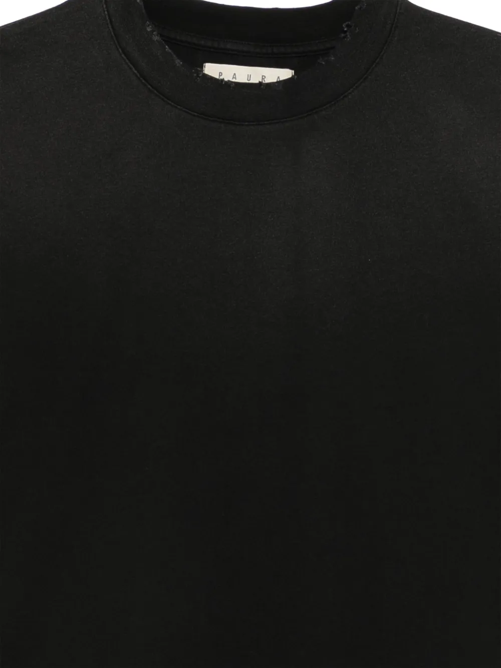  Paura Costa Distressed T-shirt - Black 
