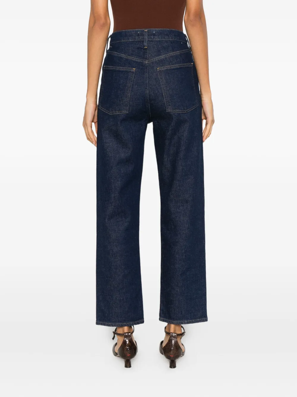 AGOLDE High-waist straight jeans Blauw