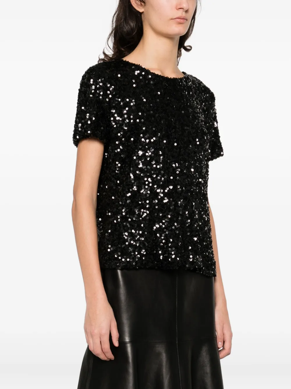 Guglielminotti Sequin-embellishment Top In Black