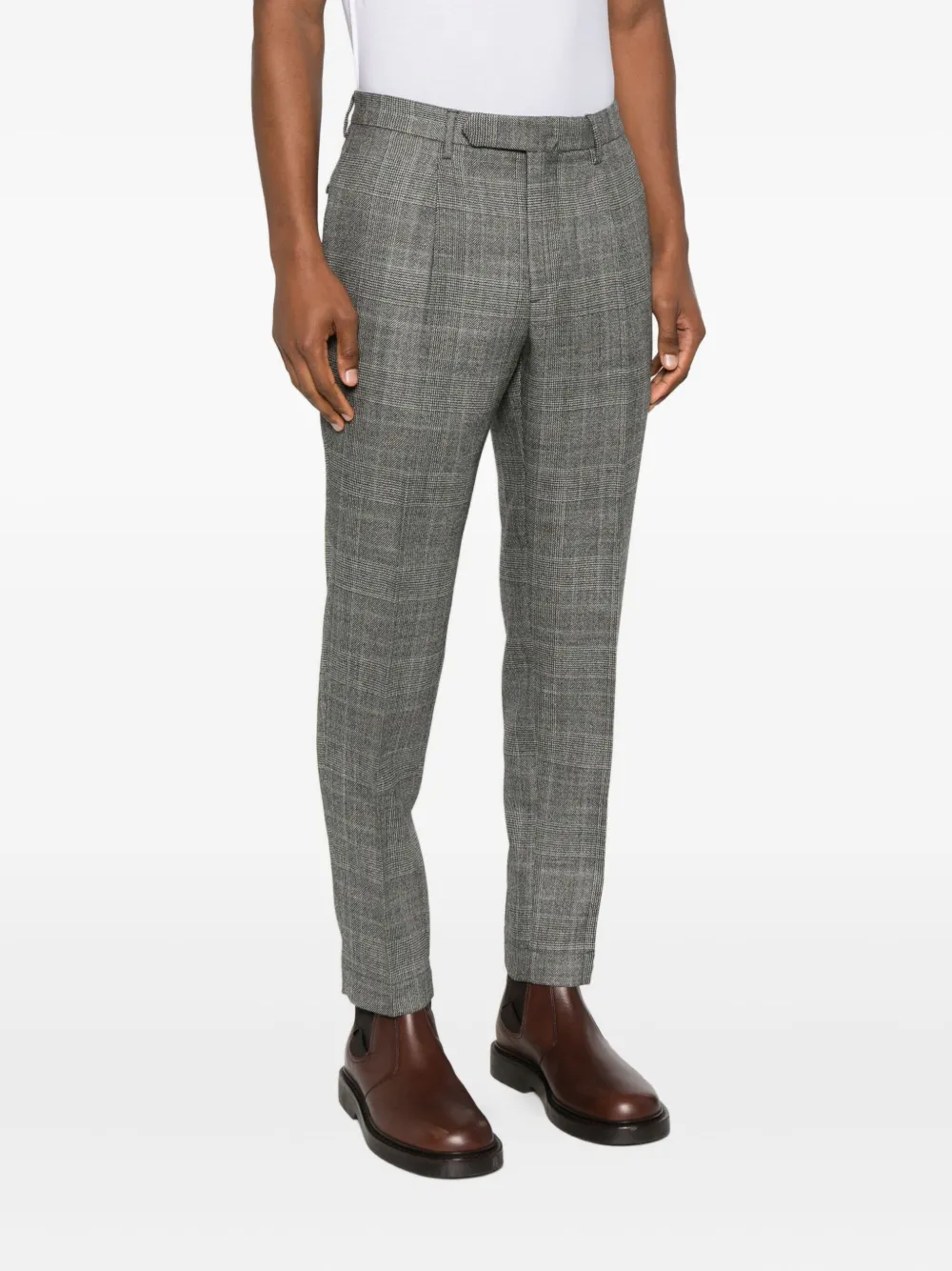  Biagio Santaniello Check Trousers - Neutrals 