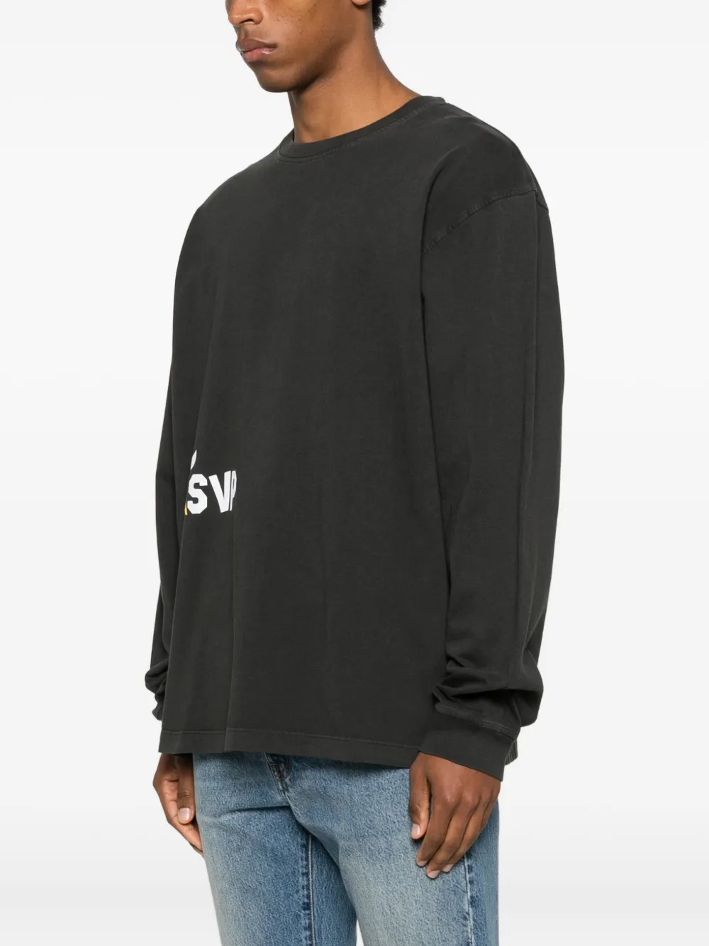 Agolde Long Sleeve Mock Neck In Black