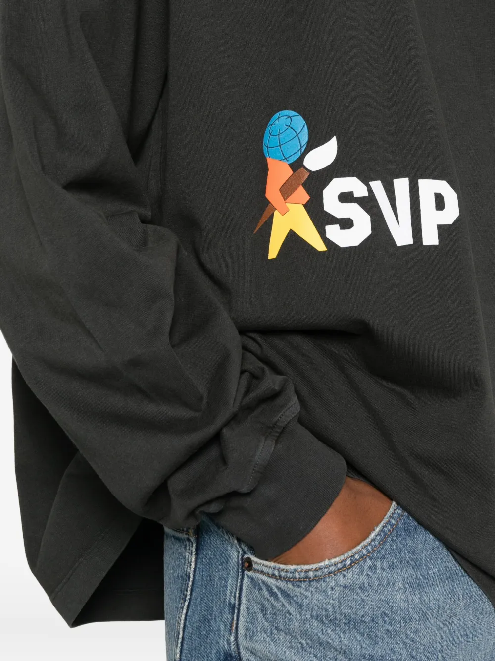 Agolde Long Sleeve Mock Neck In Black