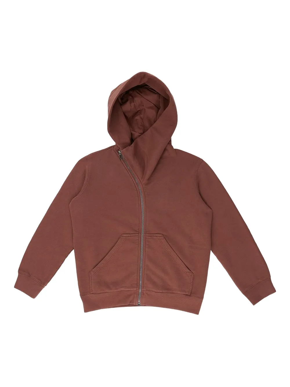 Rick Owens Kids asymmetric-zip hoodie | Red | Image 1