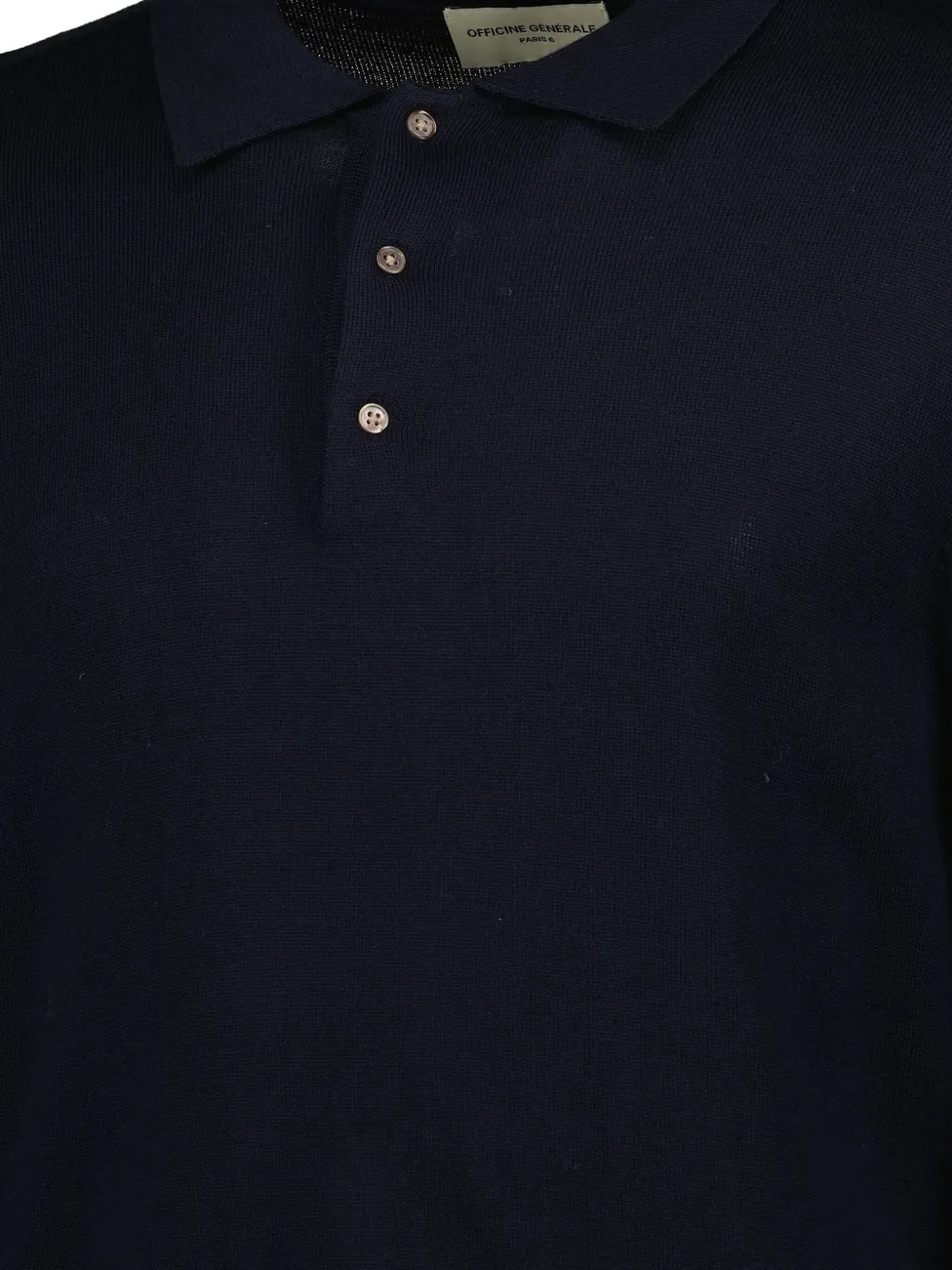 Officine Generale Brandon poloshirt Blauw