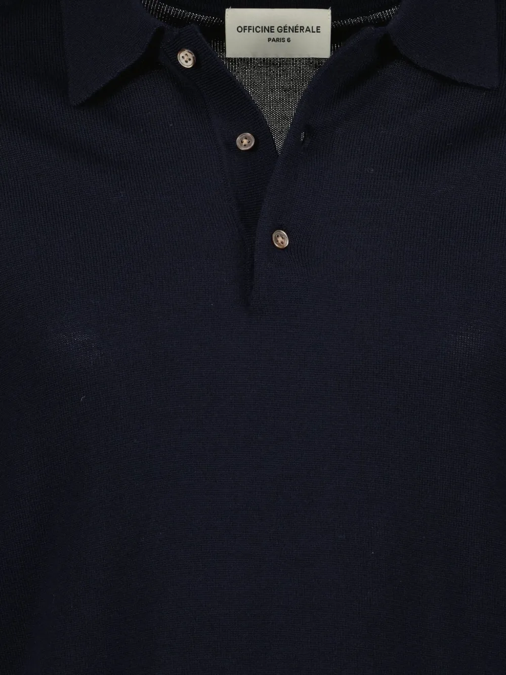 Officine Generale Brandon poloshirt Blauw