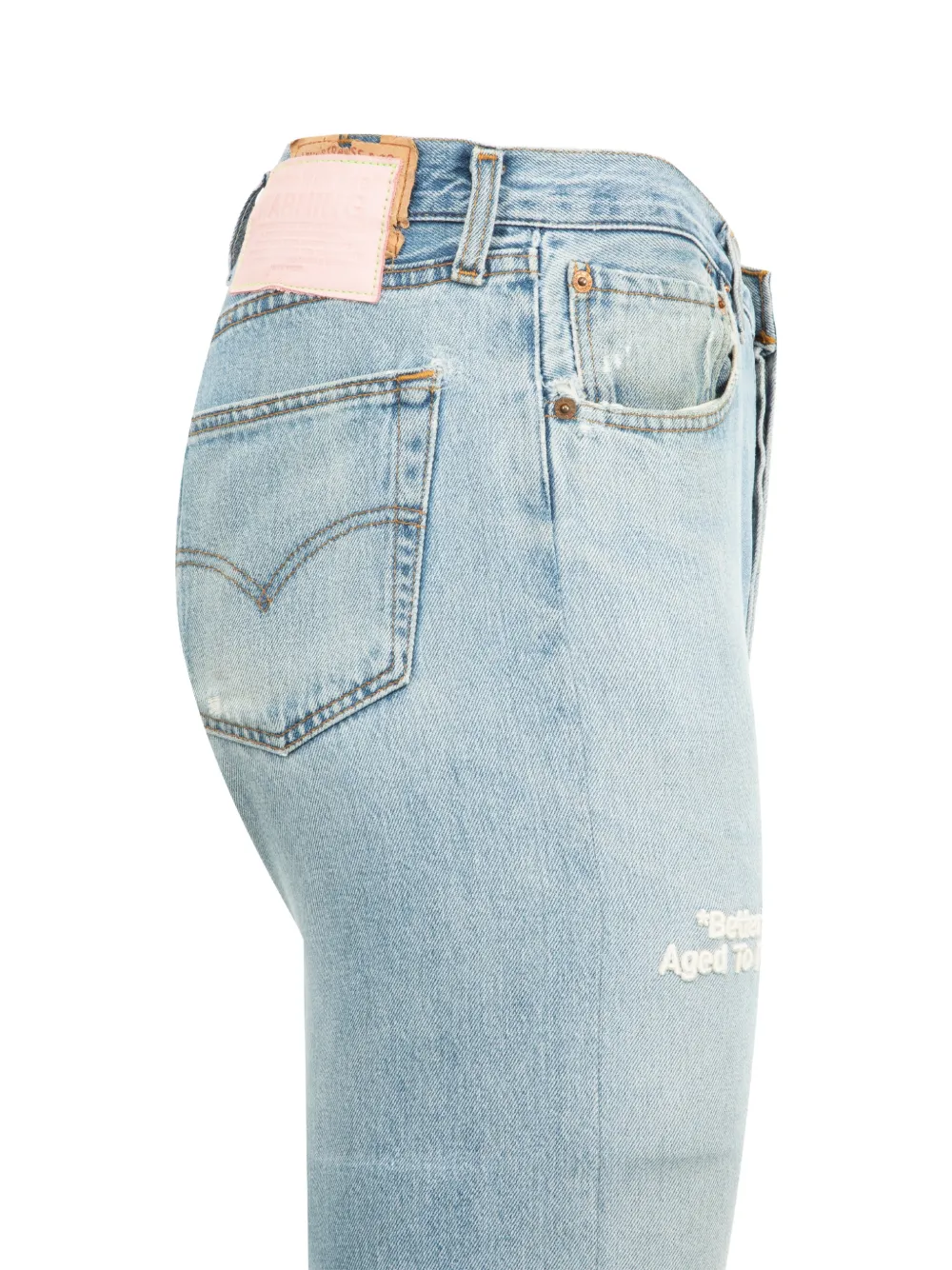 Better With Age X Levi's 501 Moniker Denim Trouser In Blue