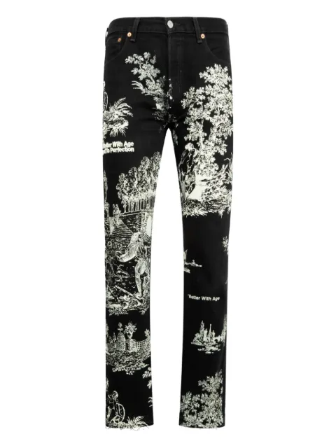 Better with Age  x Levi's 501 printed denim trousers