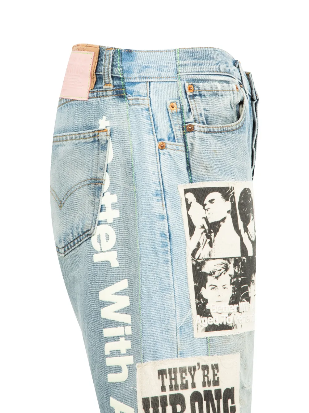 Better With Age X Levi's 501 Patchwork Denim Shorts In Blue