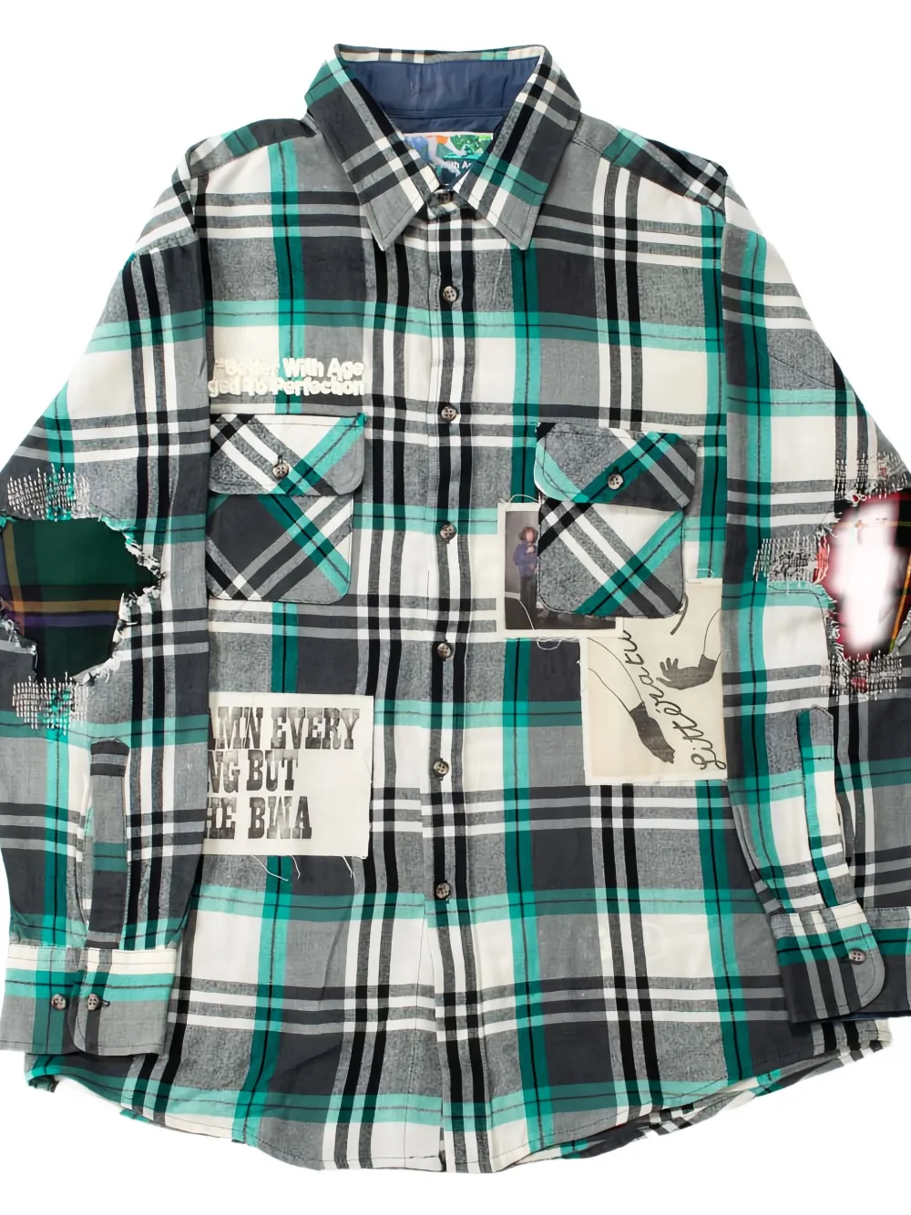 Better With Age Muir Repair Patch-detail Shirt In Green