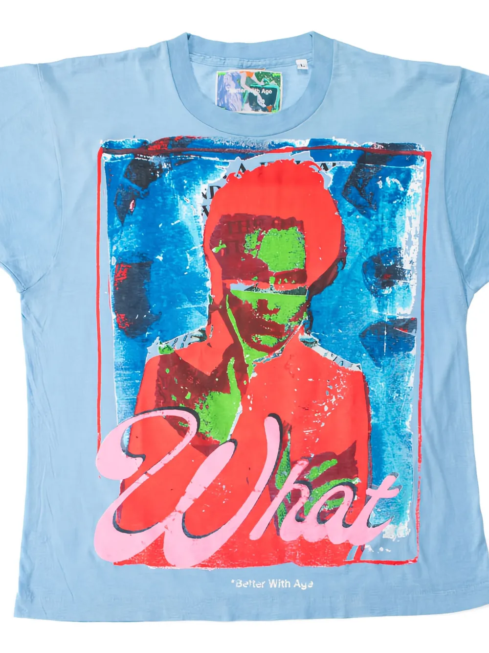 Better With Age Wha? Graphic T-shirt In Blue