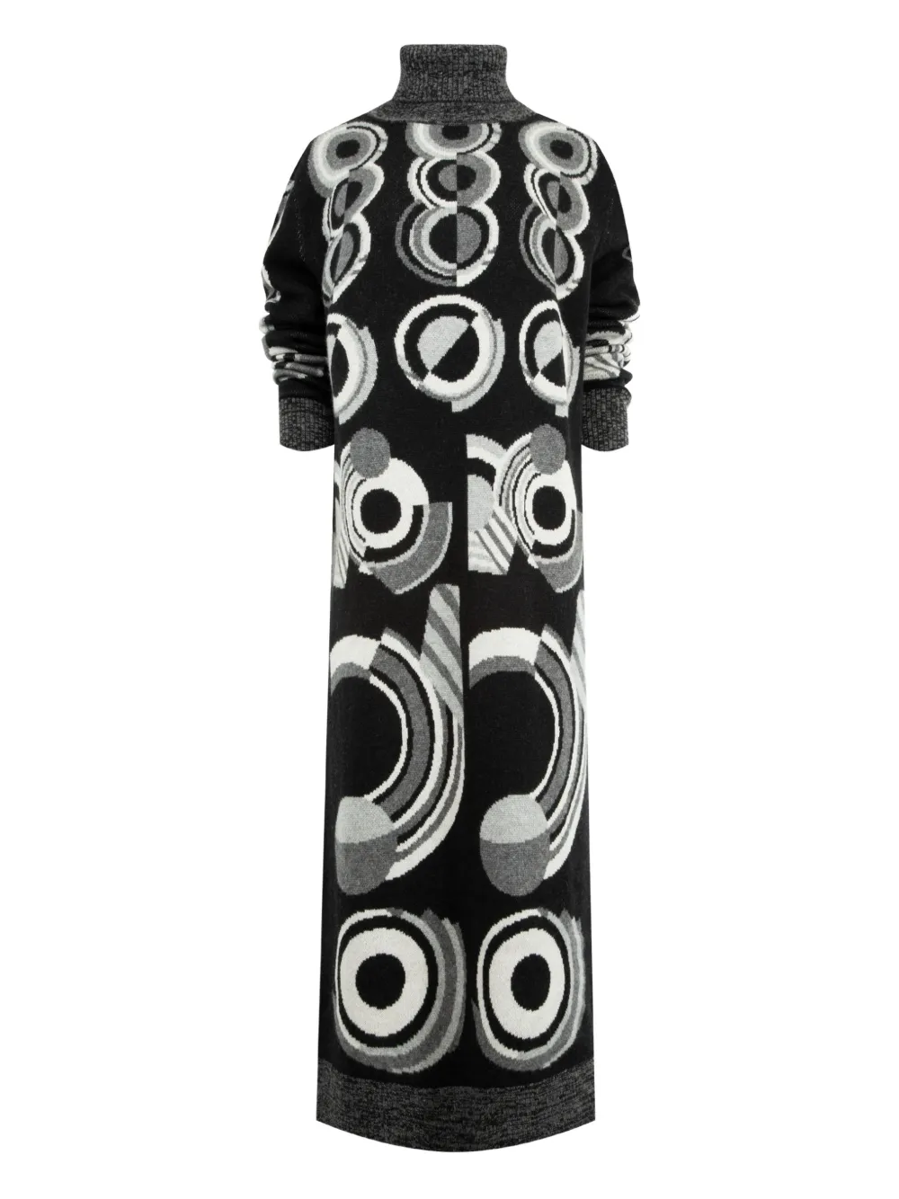 Libertine Sonia turtleneck patterned midi dress | Black | Image 1