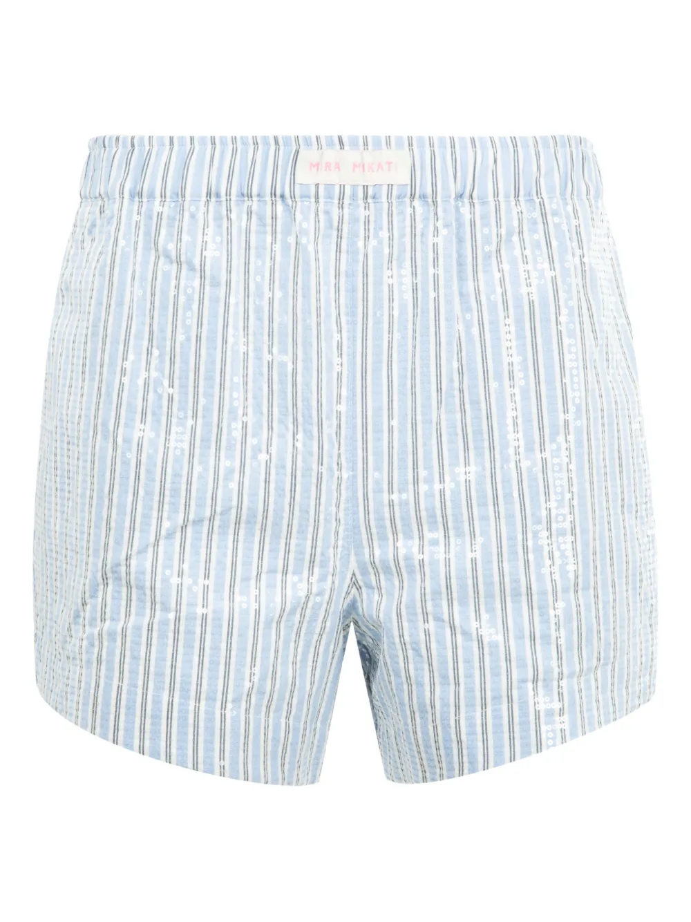 Mira Mikati sequinned stripe boxer shorts | Blue | Image 1