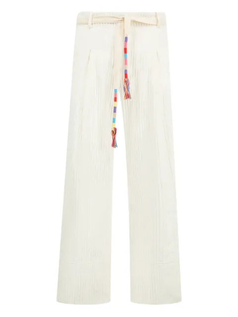 Mira Mikati cord-belt wide-leg trousers