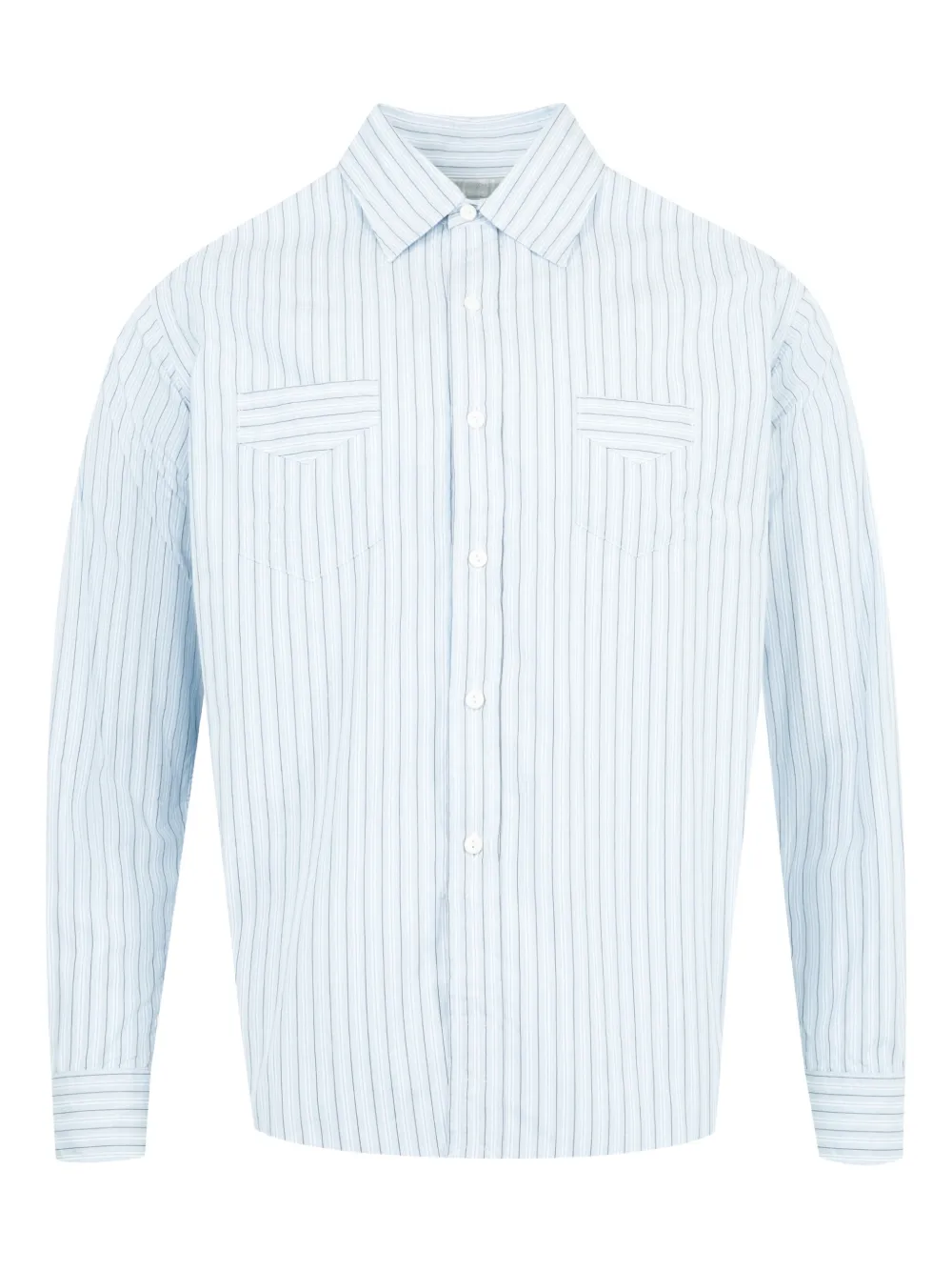 Post O'alls striped pocket shirt - Weiß
