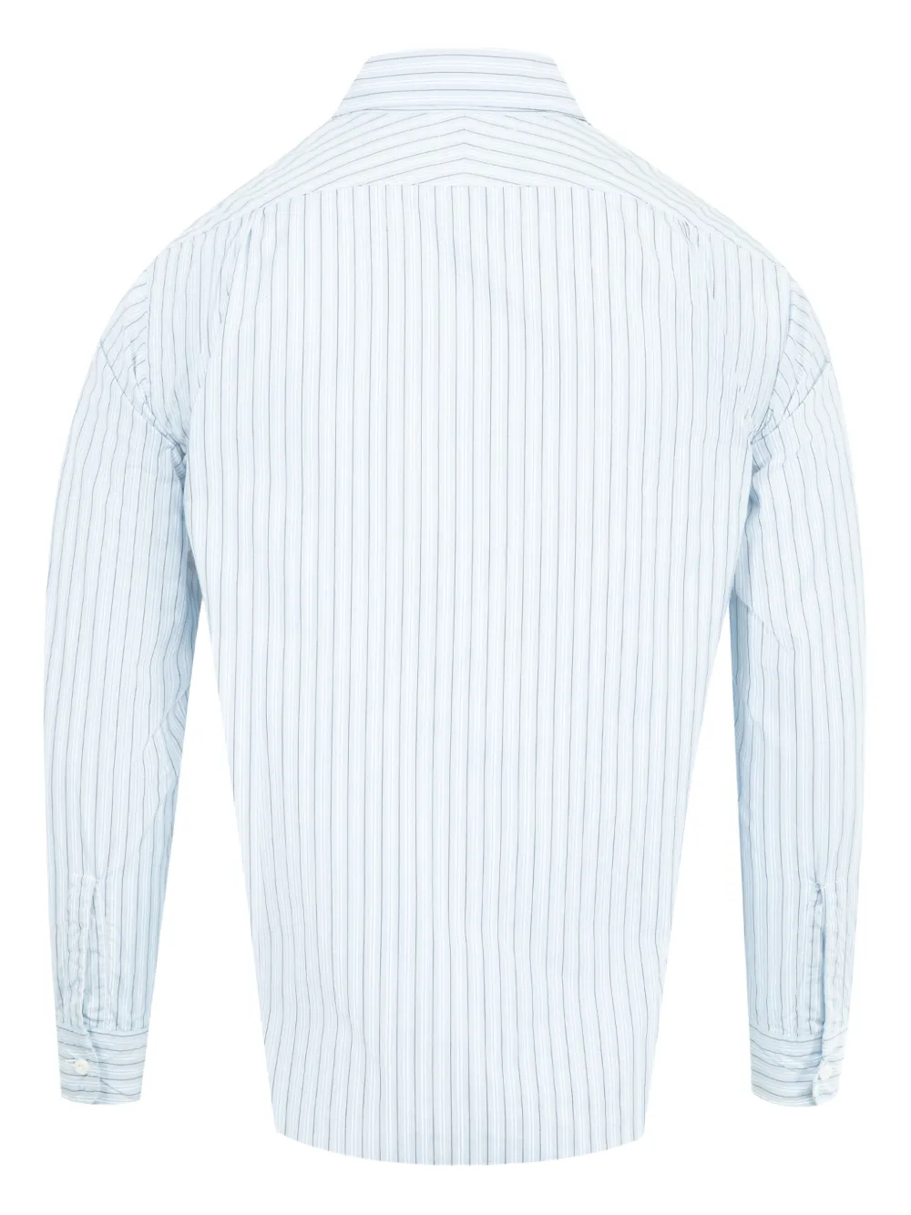 Post O'alls striped pocket shirt - Wit