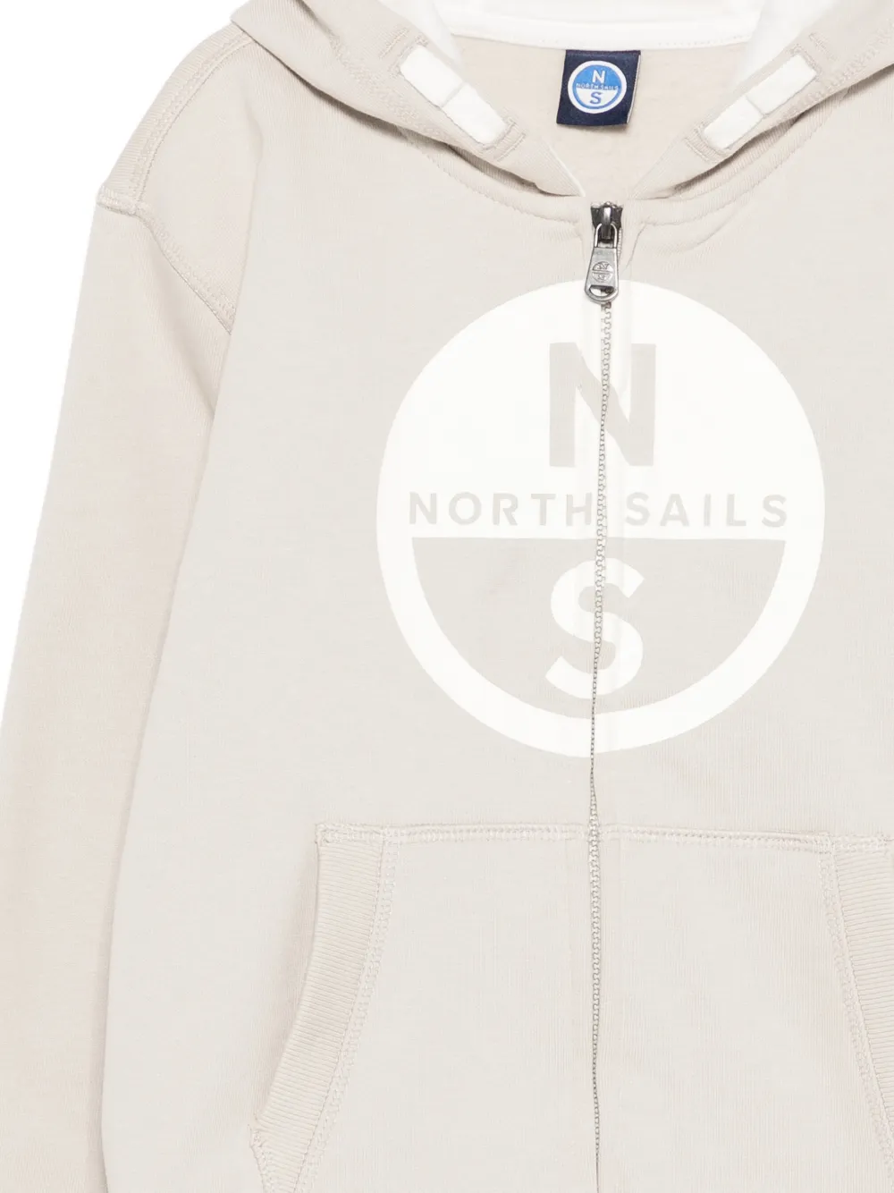 North Sails Kids Hoodie met rits Beige