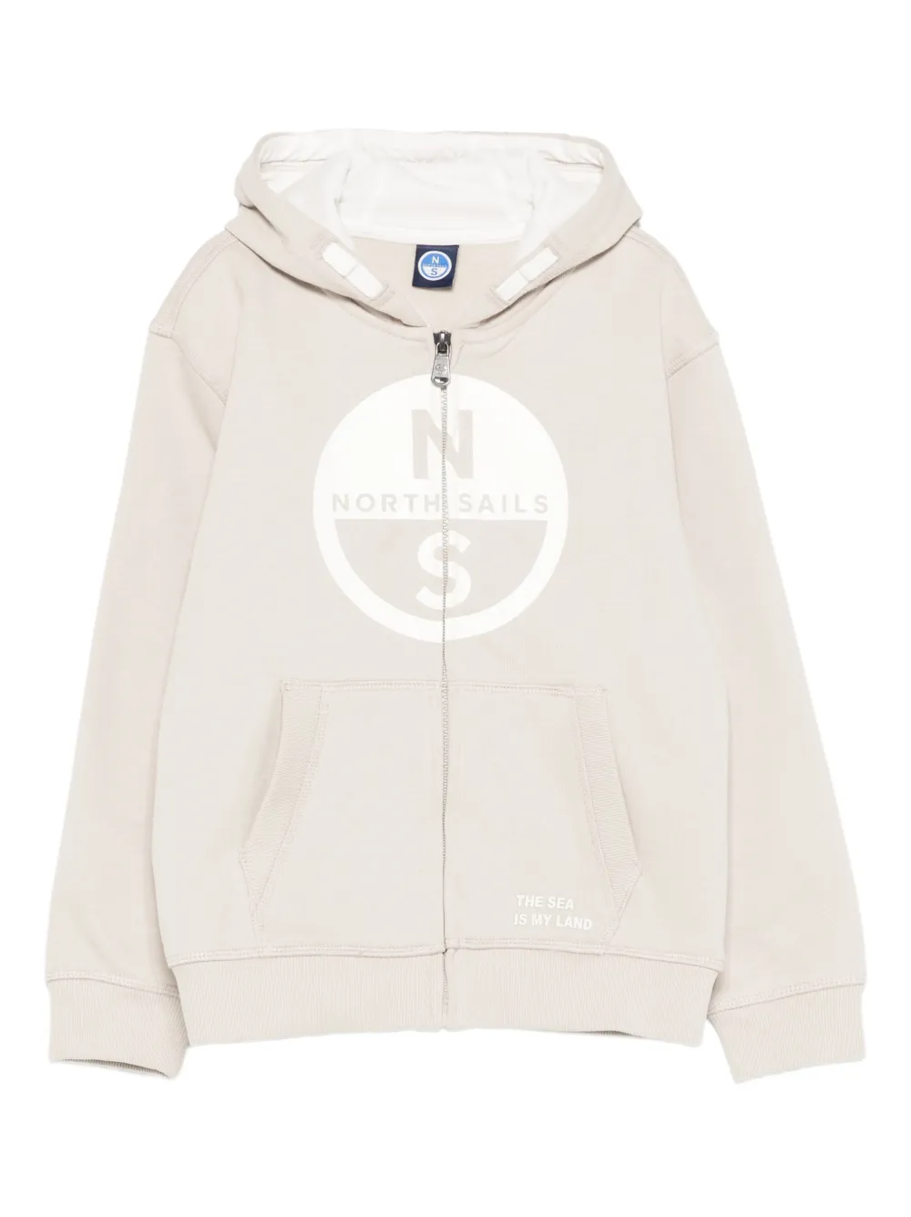 North Sails Kids zipped hoodie - Toni neutri