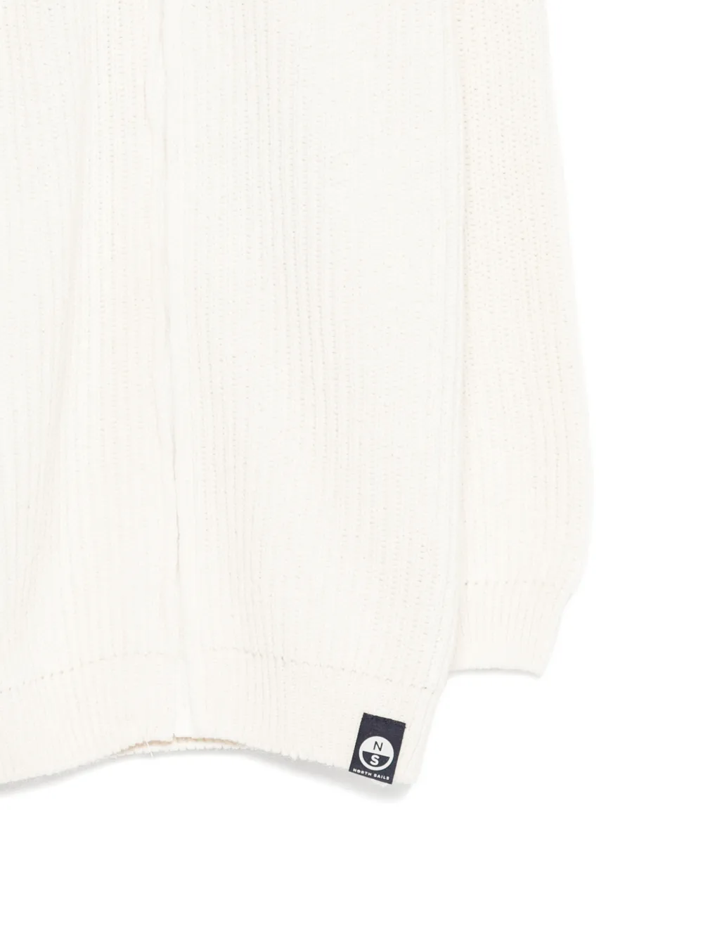 North Sails 7gg Full-zip Mock-neck Cardigan In Neutral