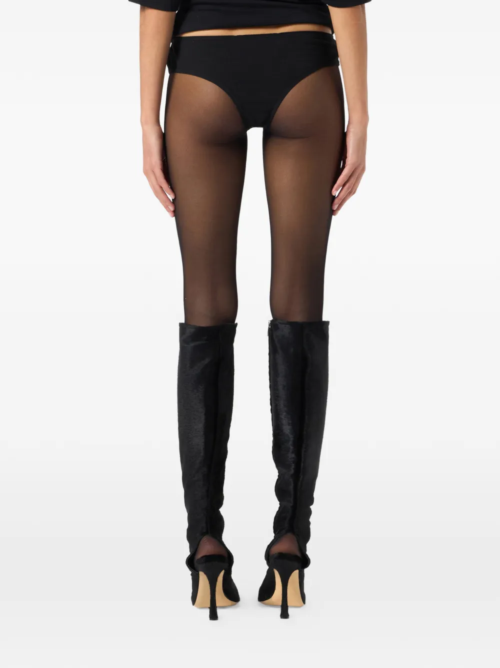 Blumarine Beaded-embroidery Briefs In Black