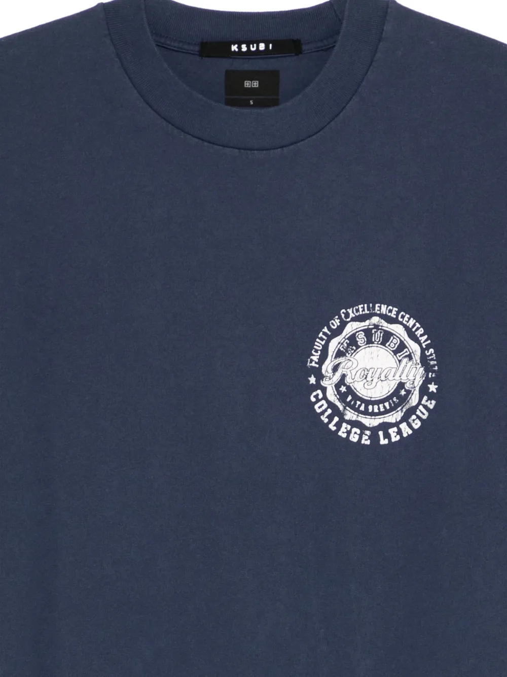 Ksubi Stacks Boyfriend T-shirt met grafische print Blauw