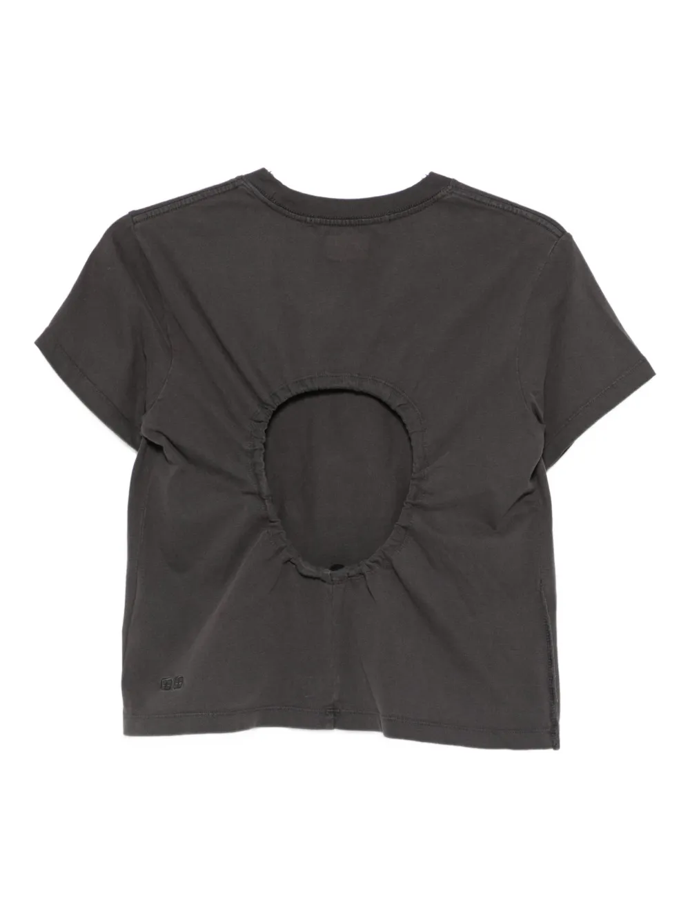 Ksubi Funny Bunny Graphic-print Cut-out T-shirt In Gray