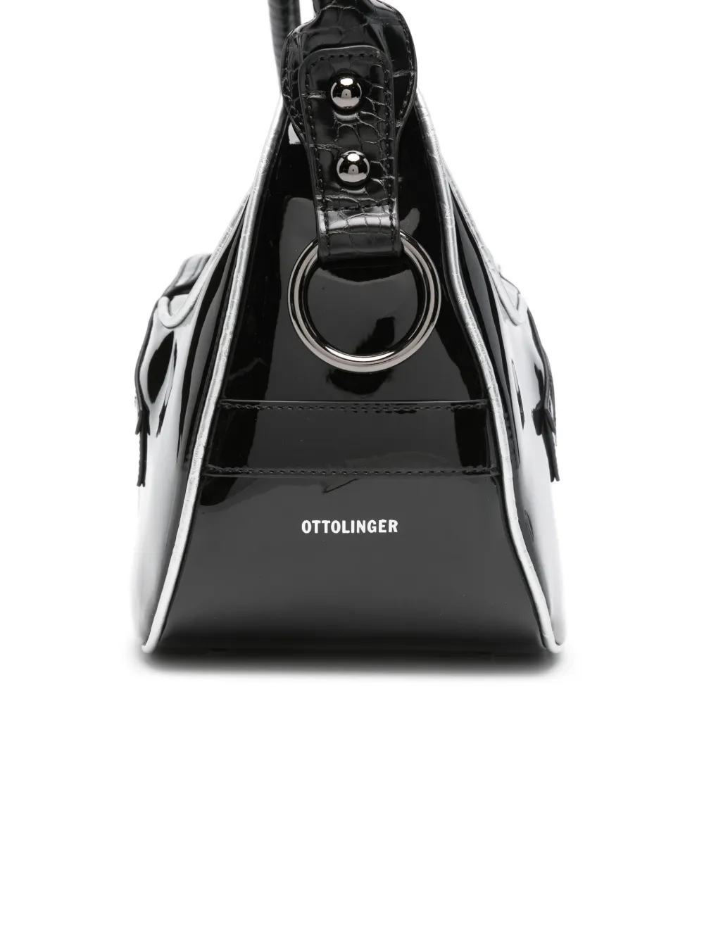 Ottolinger Schoudertas met rits Zwart