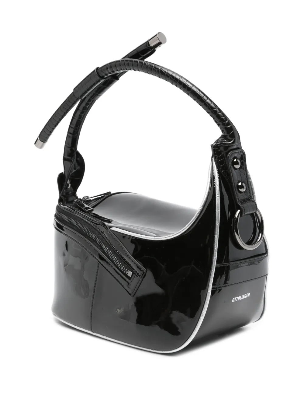 Ottolinger Schoudertas met rits Zwart
