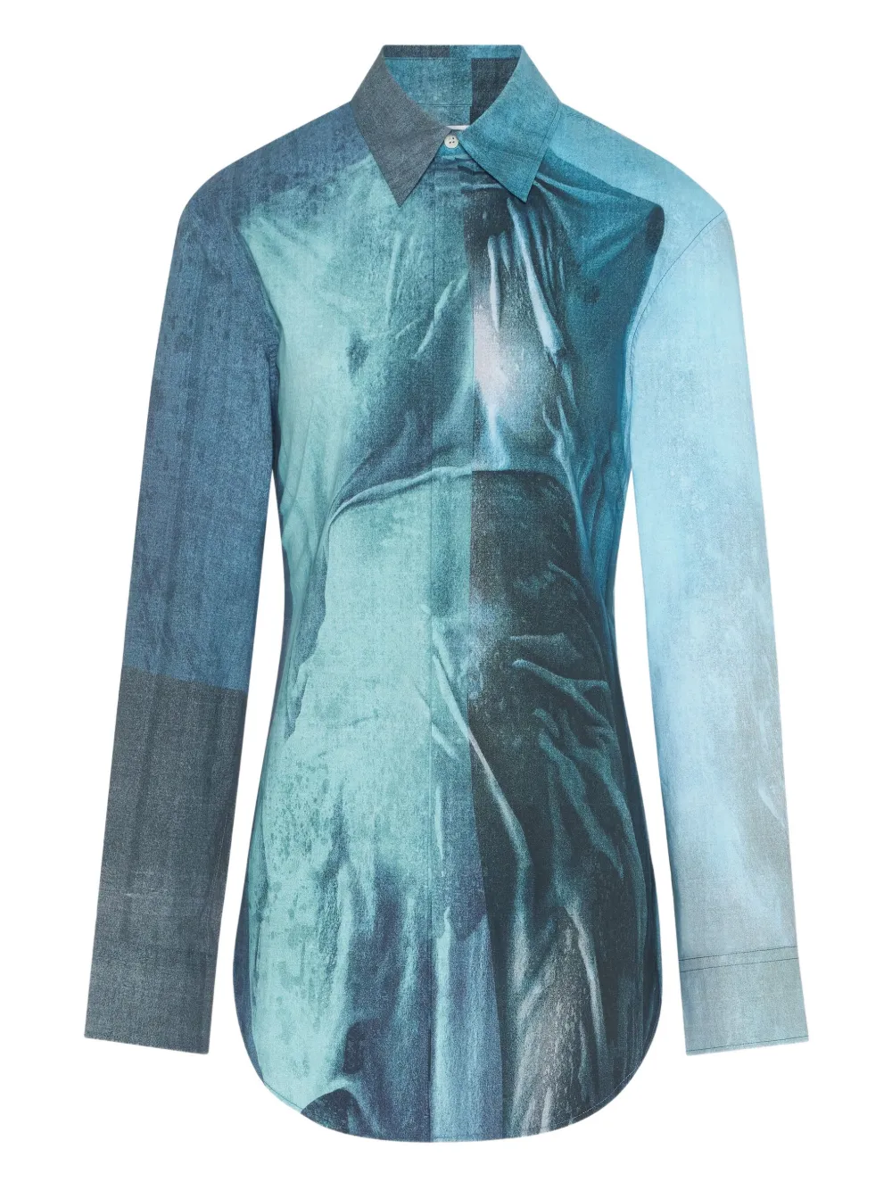 Jean Paul Gaultier The Water printed buttoned shirt - Blue