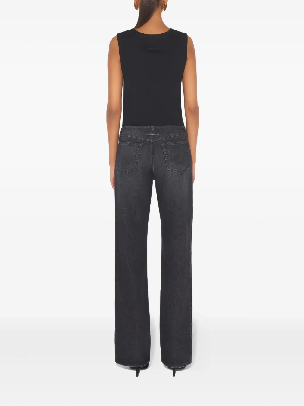 Jean Paul Gaultier Zipped Cotton Jeans In Black