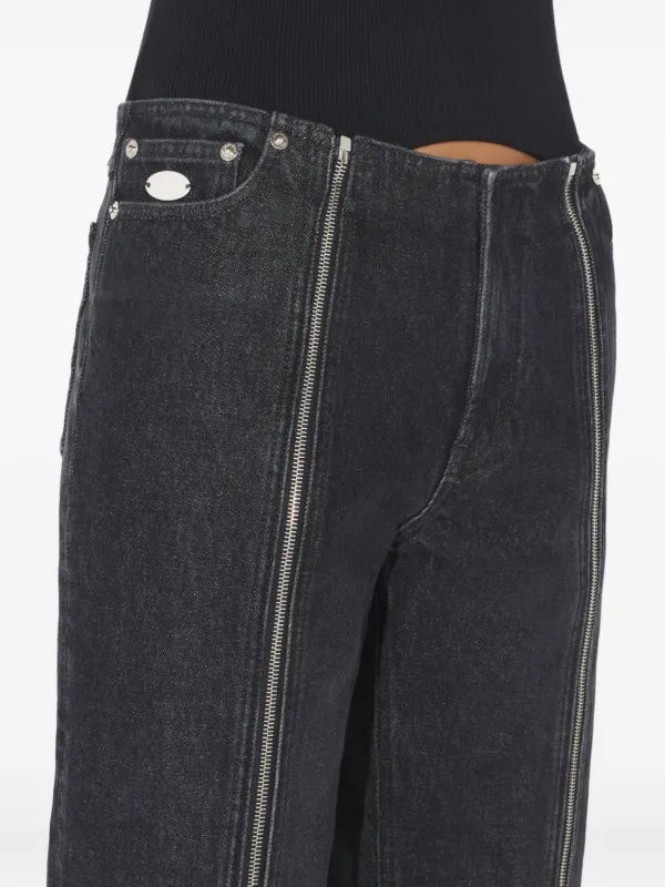 Jean Paul Gaultier Zipped Cotton Jeans | Black | FARFETCH