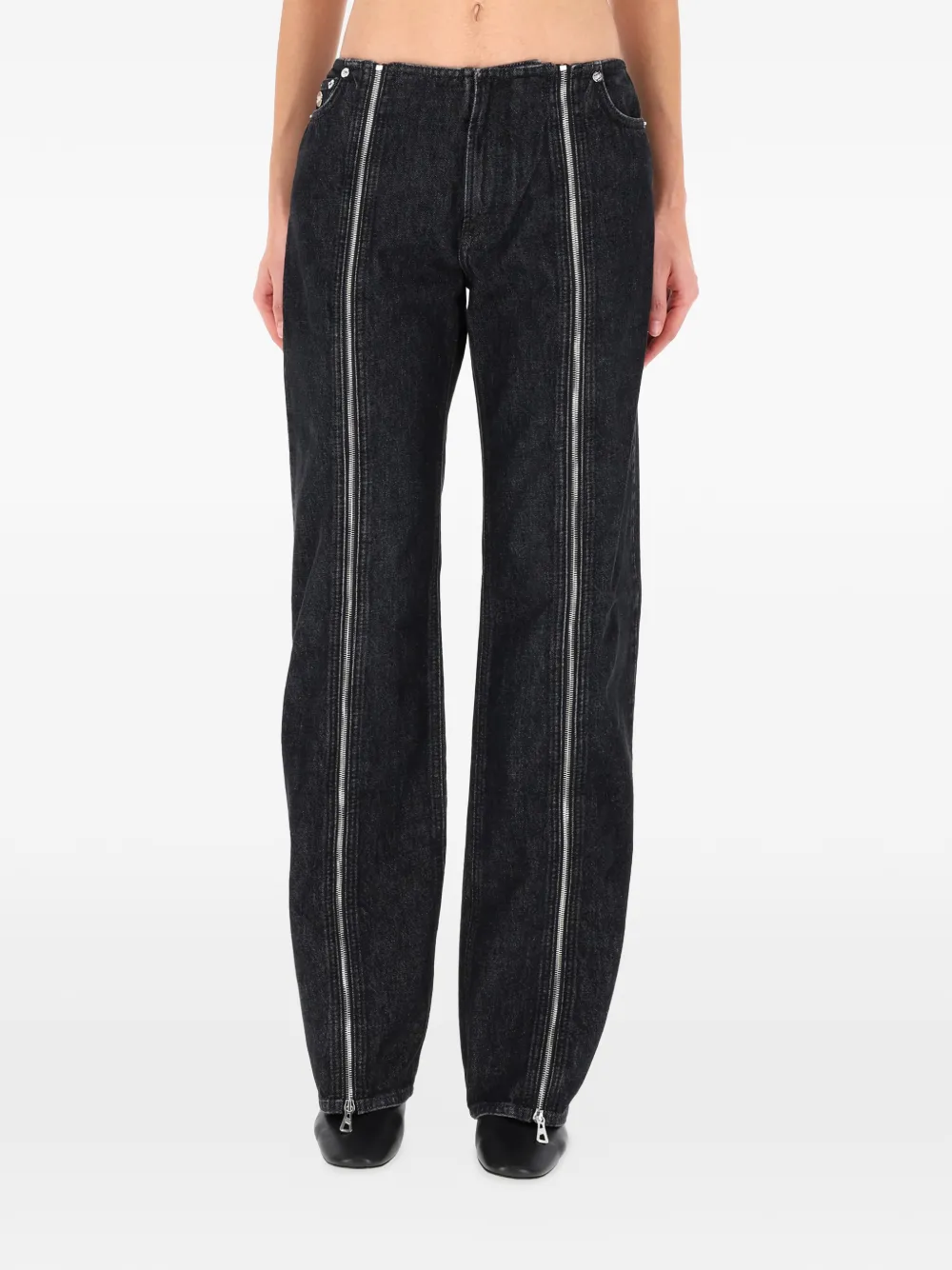 Jean Paul Gaultier Jeans con zip - Nero
