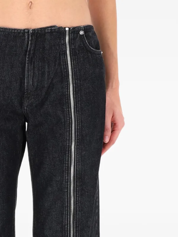 Jean Paul Gaultier Zipped Cotton Jeans | Black | FARFETCH RO