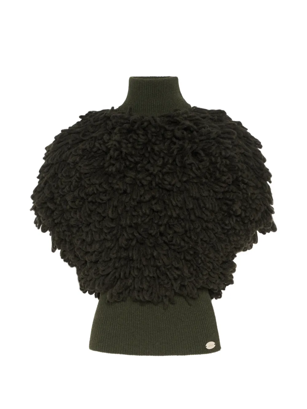 Jean Paul Gaultier Maglione Bouclette a collo alto - Verde