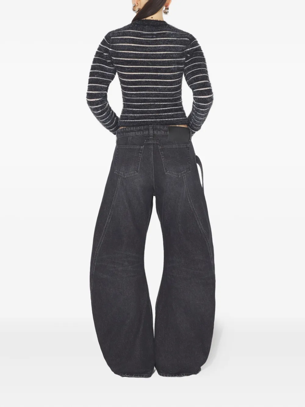 Jean Paul Gaultier Strap Detail Trousers In Black